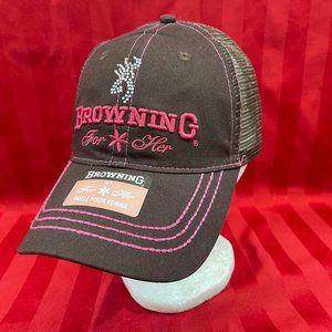 Browning for Her Strapback hat cap Women's brown NWT mesh back